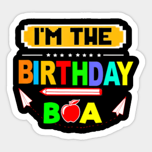 Im The Birthday Boy Game Gaming Family Matching Birthday Sticker